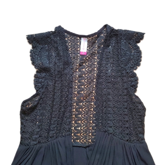 No Boundaries Women's Black Sleeveless Cardigan Sz M - Picture 5 of 7